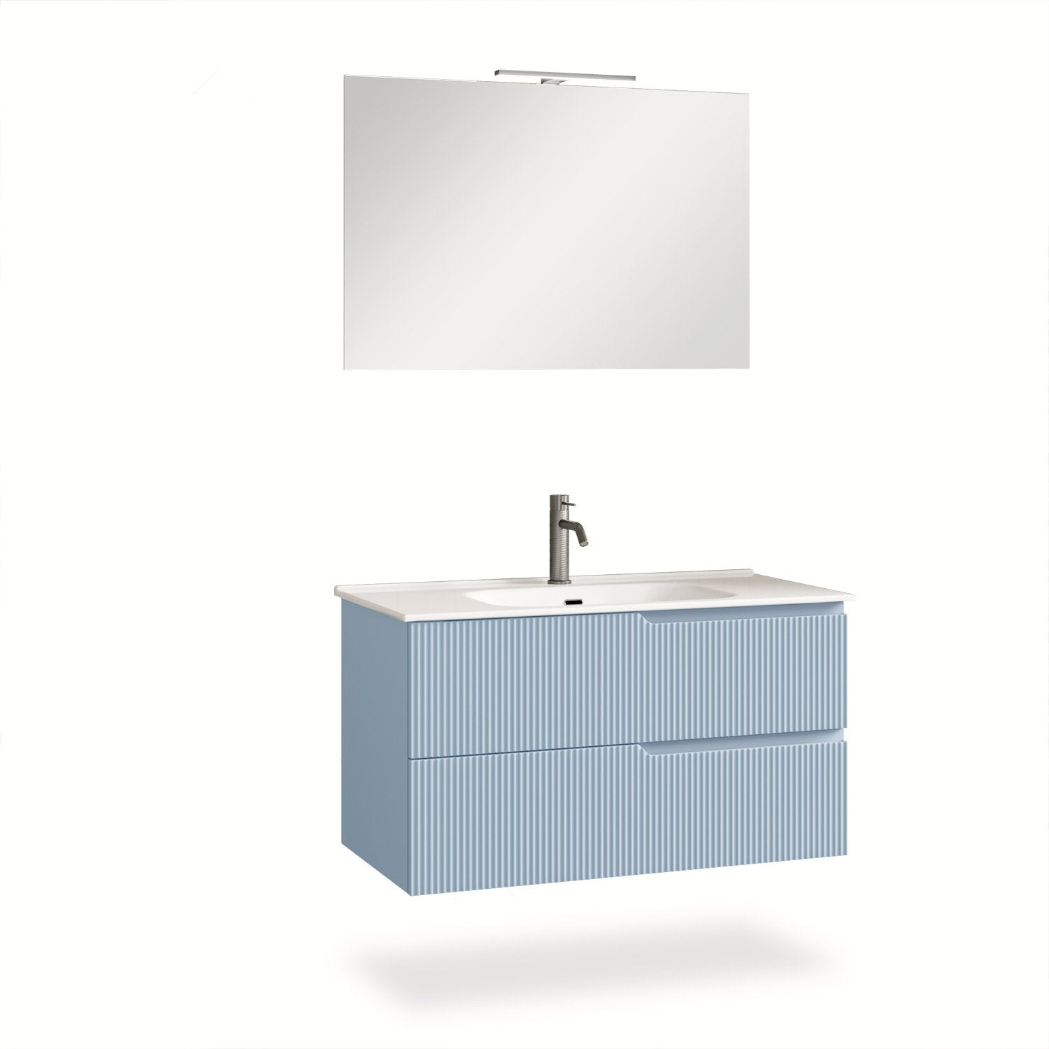 Mobile bagno composizione 4 pezzi L.91 P.46,5 H.190 cm VENERE colore azzurro tiffany