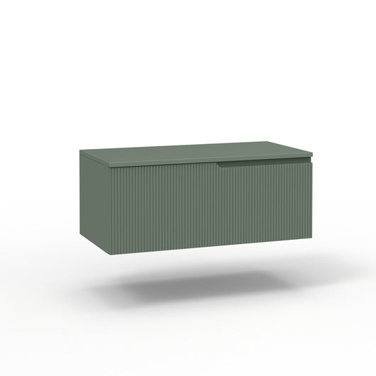 Base con top 1 cestone VENERE verde salvia_90x45x37