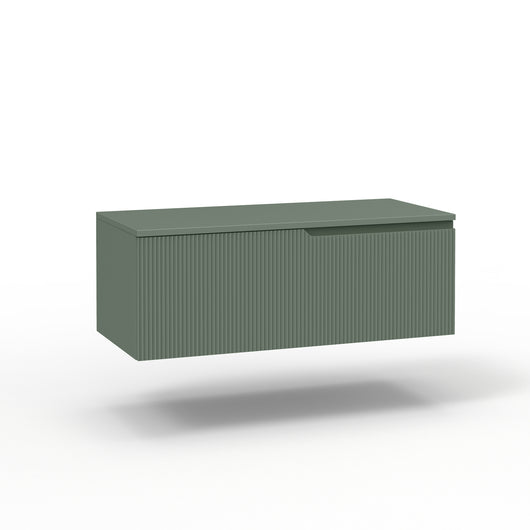 Base con top 1 cestone VENERE verde salvia_100x45x37