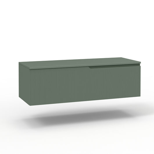 Base con top 1 cestone VENERE verde salvia_120x45x37