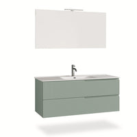 Mobile bagno composizione 4 pezzi L.121 P.46,5 H.190 cm VENERE colore verde salvia