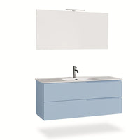 Mobile bagno composizione 4 pezzi L.121 P.46,5 H.190 cm VENERE colore azzurro tiffany