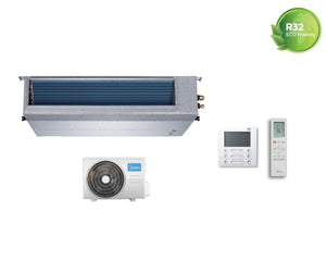 Climatizzatore Condizionatore Canalizzato Canalizzabile Midea Inverter 30000 btu R-32 MTI-30HWFNX con comando cablato e infrarossi R-32 Wi-Fi Optional