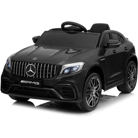 Macchina Elettrica per Bambini Licenza Mercedes-Benz GLC 63S AMG 12V con Sedile in Pelle Telecomando Nero