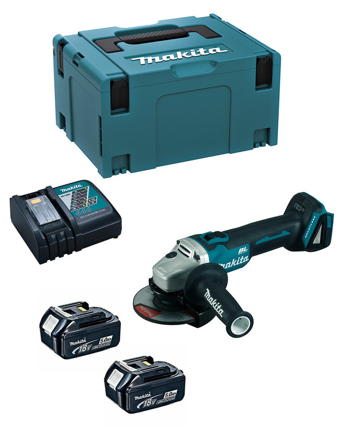 Makita dga504rtj smerigliatrice angolare con batteria,.. 0088381684668