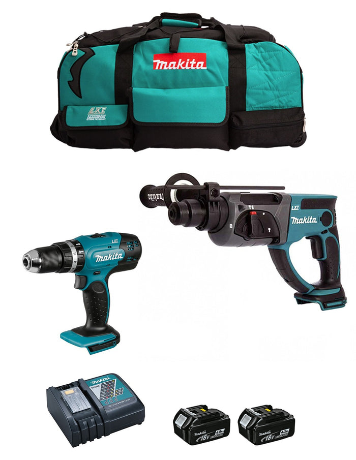 Makita  kit dlx2025m (dhp453 + dhr202 + 2 x 4,0 ah.. 0088381687782