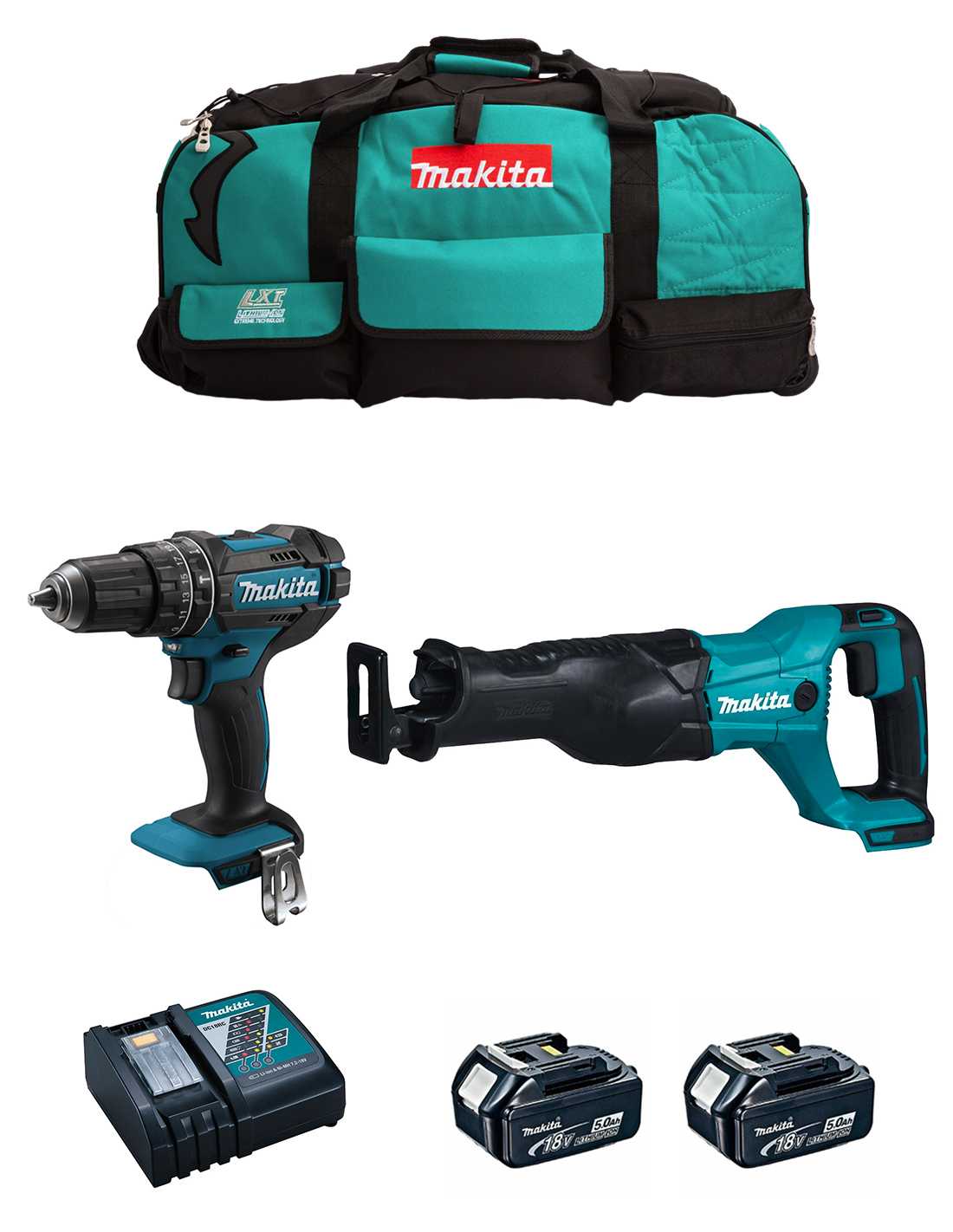 Makita  kit mk204 (dhp482 + djr186 + 2 x 5,0 ah +.. 8435587916178