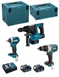 Makita  kit mk308rtj (dhr243 + dhp481 + dtd154 + 2.. 8435587921196