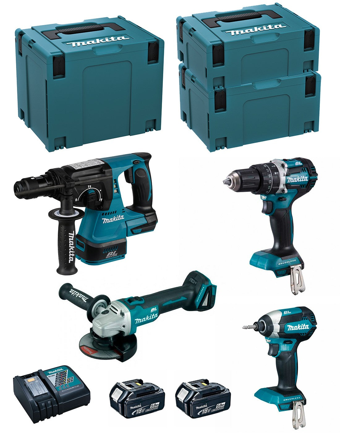 Makita  kit mk407rtj (dhr243 + dhp484 + dtd153 +.. 8435587921264