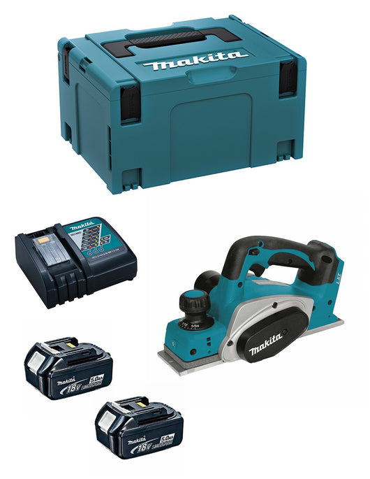 Makita pialla  dkp180rtj (2 x 5,0 ah + dc18rc +.. 0088381813983