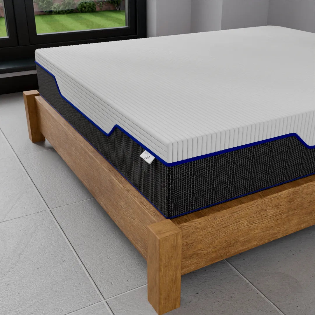 Materasso King Memory foam 200x200 a 1600 Molle Insacchettate Hybrid, memory foam, con 7 zone di comfort, ortopedico, "Pascià"