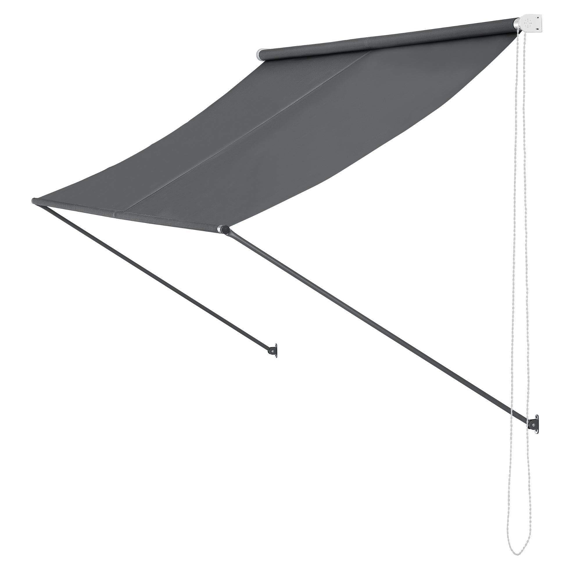 [pro.tec] Tenda da sole a parete con catenella - Paravento, parasole - 300 x 120 cm - Grigio