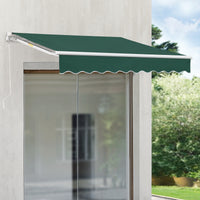 Tenda da Sole a Muro con Bracci Estensibili e Manovella - 250 x 200 cm (LxP) - Tettuccio Parasole con Protezione Raggi