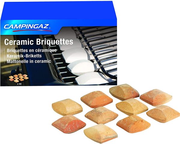 Mattonelle in ceramica campingaz per barbecue capacità 40 pezzi accessorio per barbecue