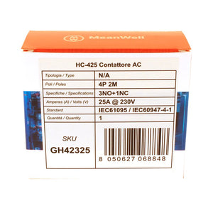 MeanWell Contattore Modulare AC 4P 2M 3NO+1NC 25A AC 230V IP20 IEC61095 / IEC60947-4-1