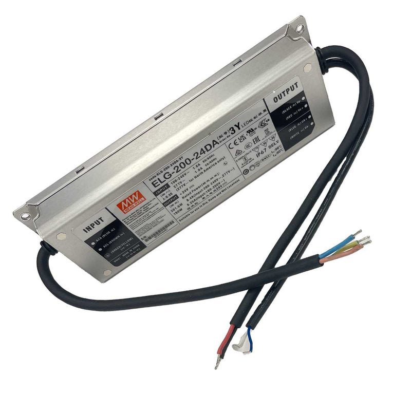 MeanWell ELG-200-24DA-3Y Alimentatore Dimmerabile DALI IP67 200W 24V 8,4A Input 220V e 110V