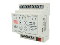 MeanWell KAA-8R Attuatore KNX Universale Relay On/Off 8 Canali 16A Konnex Con Guida DIN Binario Per Tapparelle Saracinesche