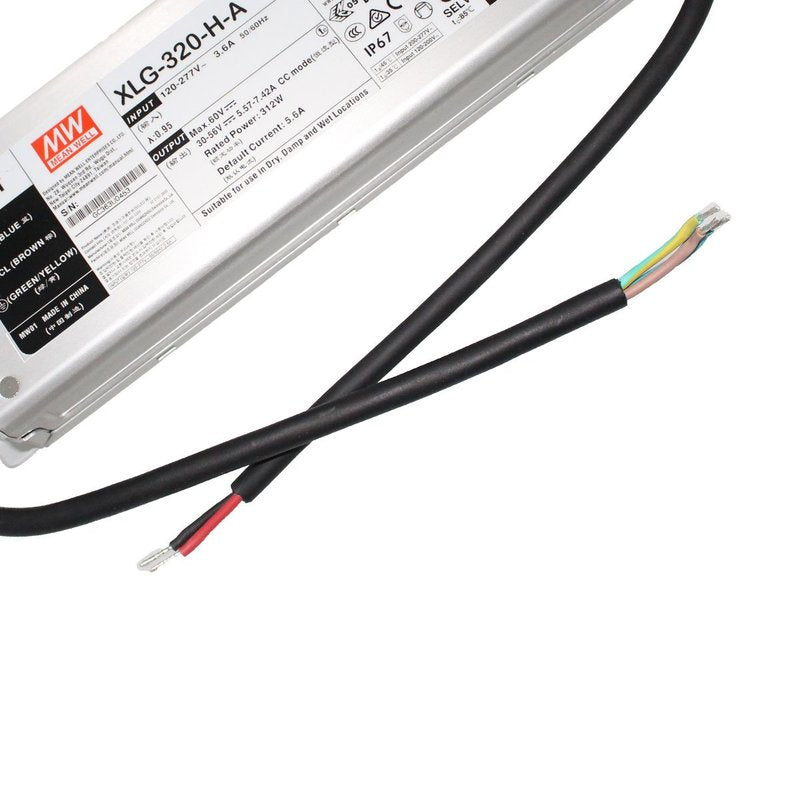 MeanWell XLG-320-H-A Led Driver Corrente Costante 5600mA 30-56V 312W IP67 Input 220V e 110V