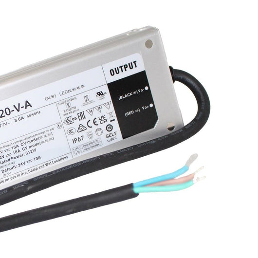 MeanWell XLG-320-V-A Alimentatore Led Driver 24V 13A 312W 12V 18A 216W IP67 Input 220V e 110V