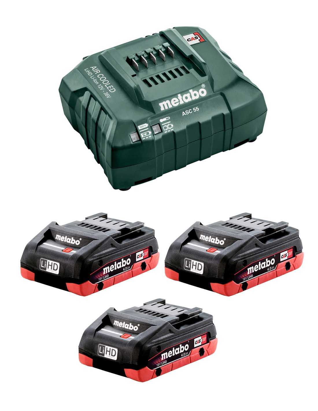 Metabo  basis-set asc 30-36v + 3x 18v 4,0 ah 4007430334268