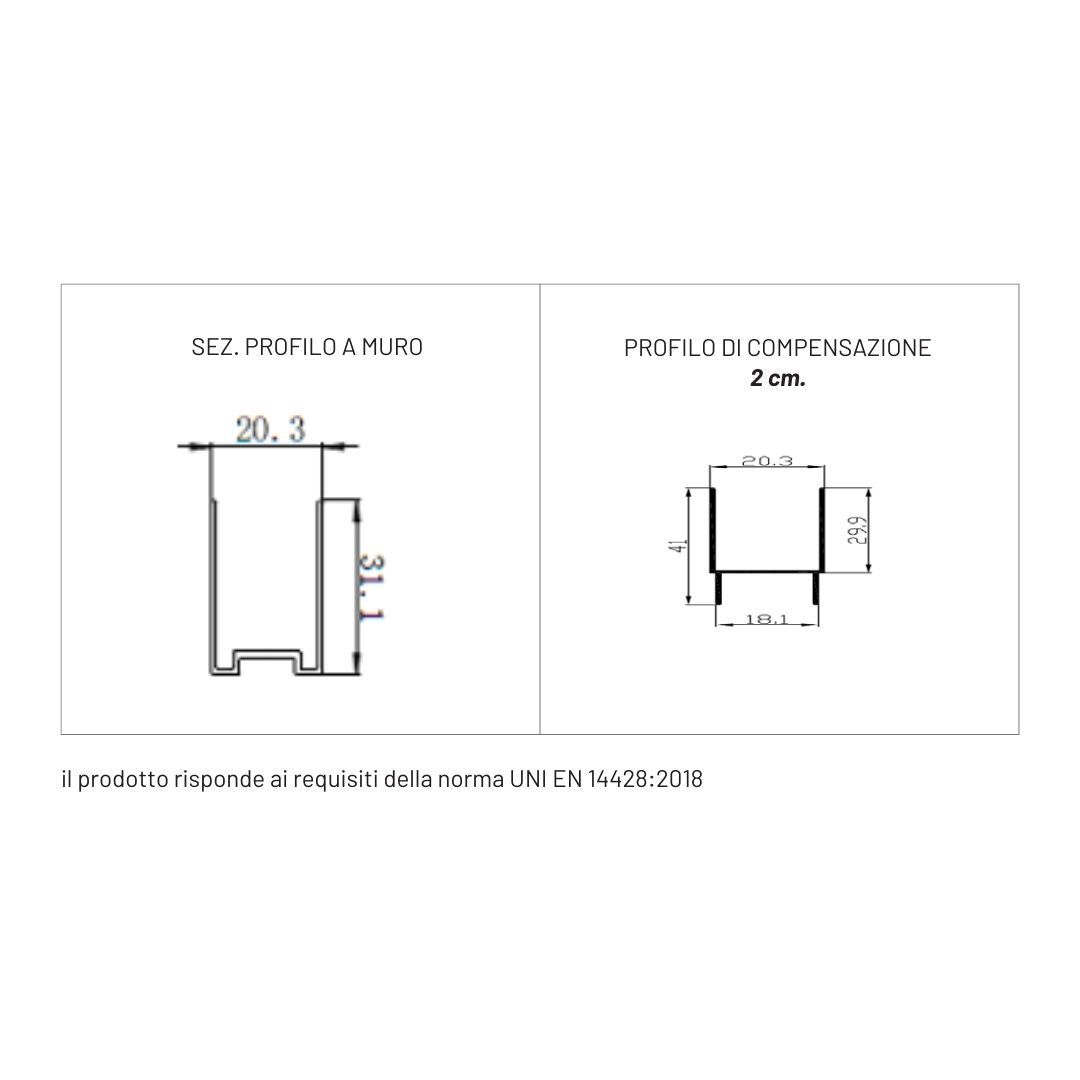 Ogomondo box doccia angolare con ante scorrevoli profilo cromato 4 millimetri trasparente *** misure 90x90x190h cm re...