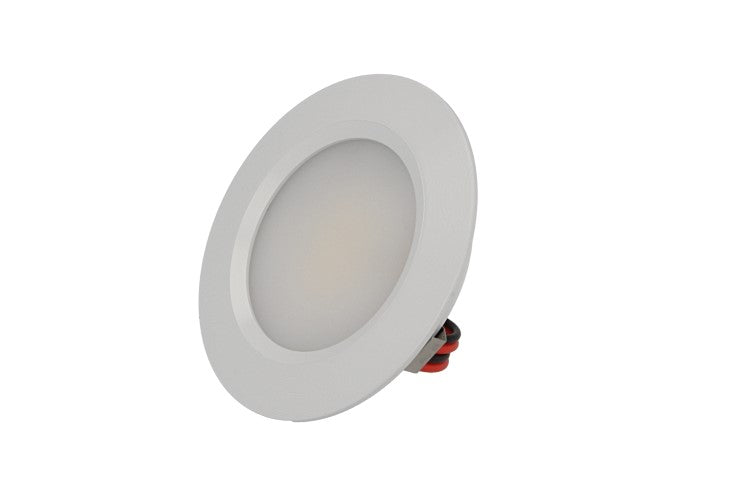 Mini Faretto Led Da Incasso Carcassa Bianca Rotondo 3W AC/DC 12V DC 24V Bianco Neutro Foro 50mm