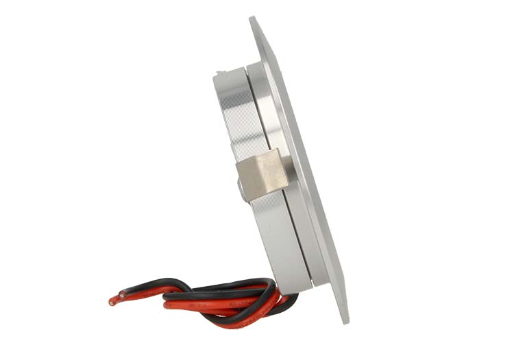 Mini Faretto Led Da Incasso Rotondo 3W AC/DC 12V DC 24V Bianco Neutro Foro 50mm Colore Alluminio Satinato