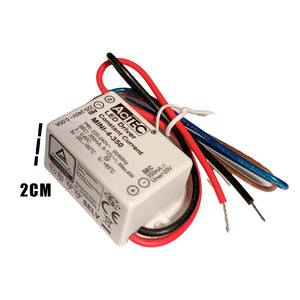 Mini Led Driver IP65 Corrente Costante 350mA 6V-12VDC 4W 48X38X21mm