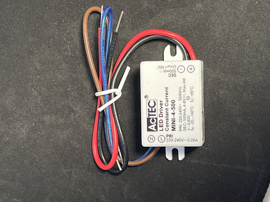 Mini Led Driver IP65 Corrente Costante 500mA 4V-8VDC 4W 48X38X21mm