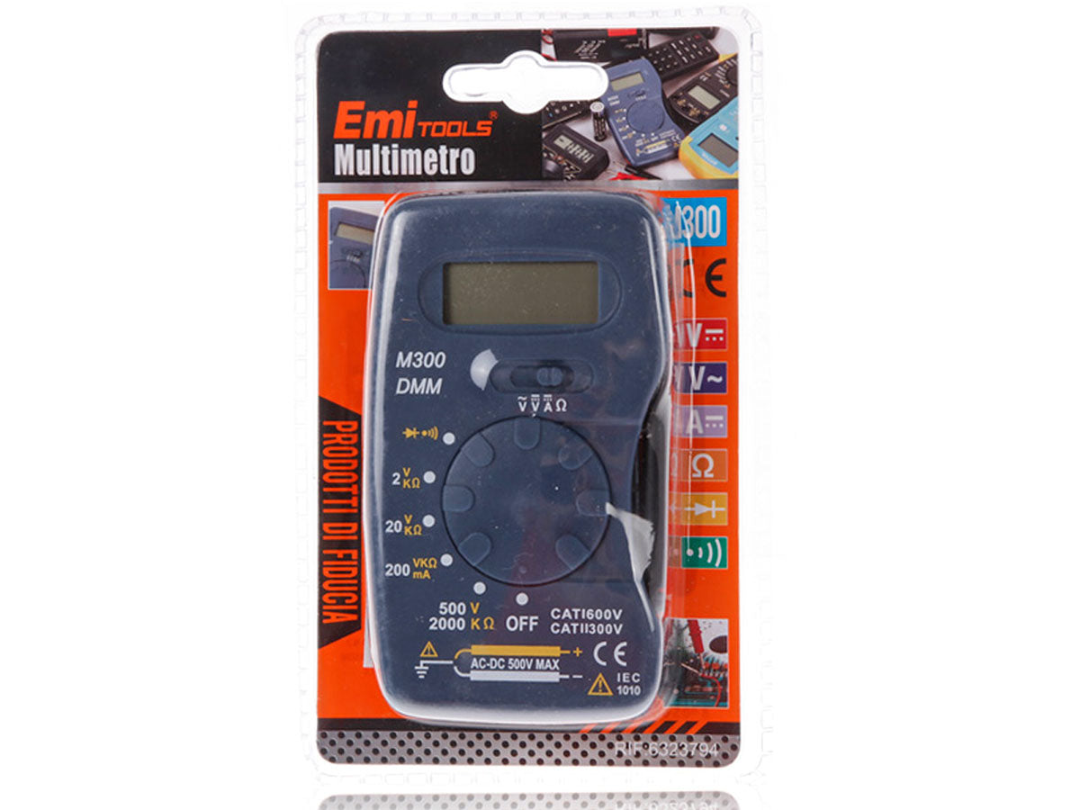 Mini Multimetro Digitale Automatico Tester Universale Piccolo e Leggero Tascabile M300