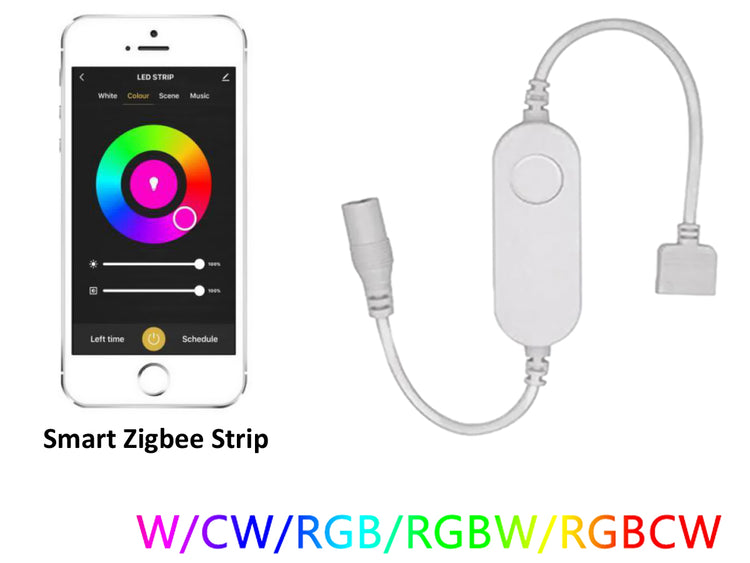 Mini ZigBee Controller 12V 24V 4 Canali Per Striscia Led RGBW APP Tuya HUE Compatibile Con Alexa Google Home