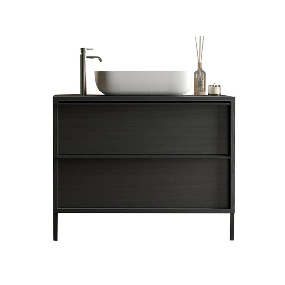 Mobile bagno Adam79 con 2 cassetti nero frassinato