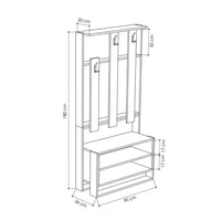 Mobile ingresso Chester bianco 90x36x180