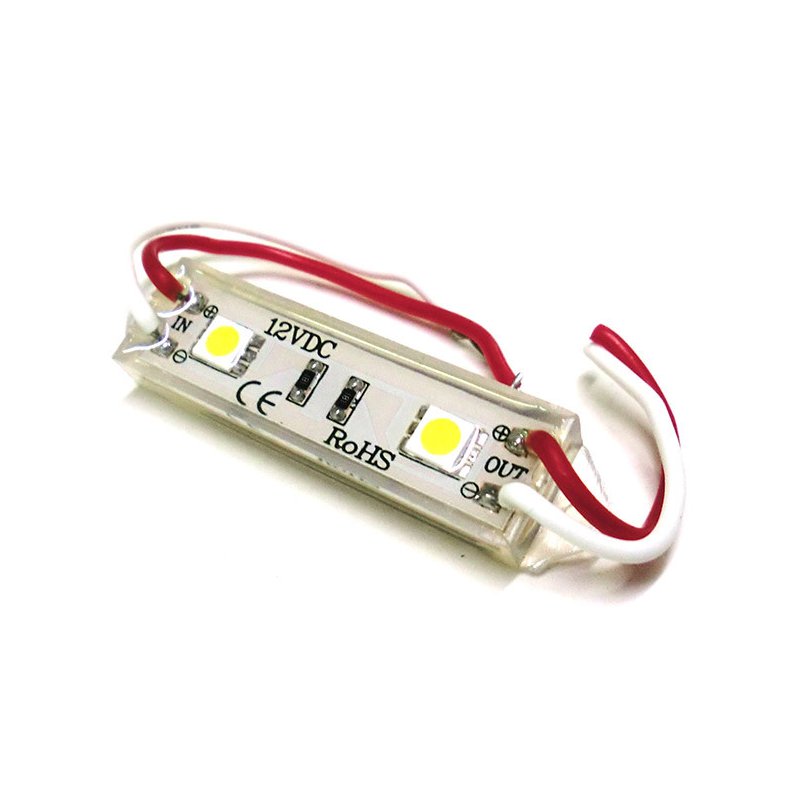 Modulo Mattone LED 2 SMD 5050 Bianco Freddo 12V Impermeabile Per Insegna Pubblicitaria