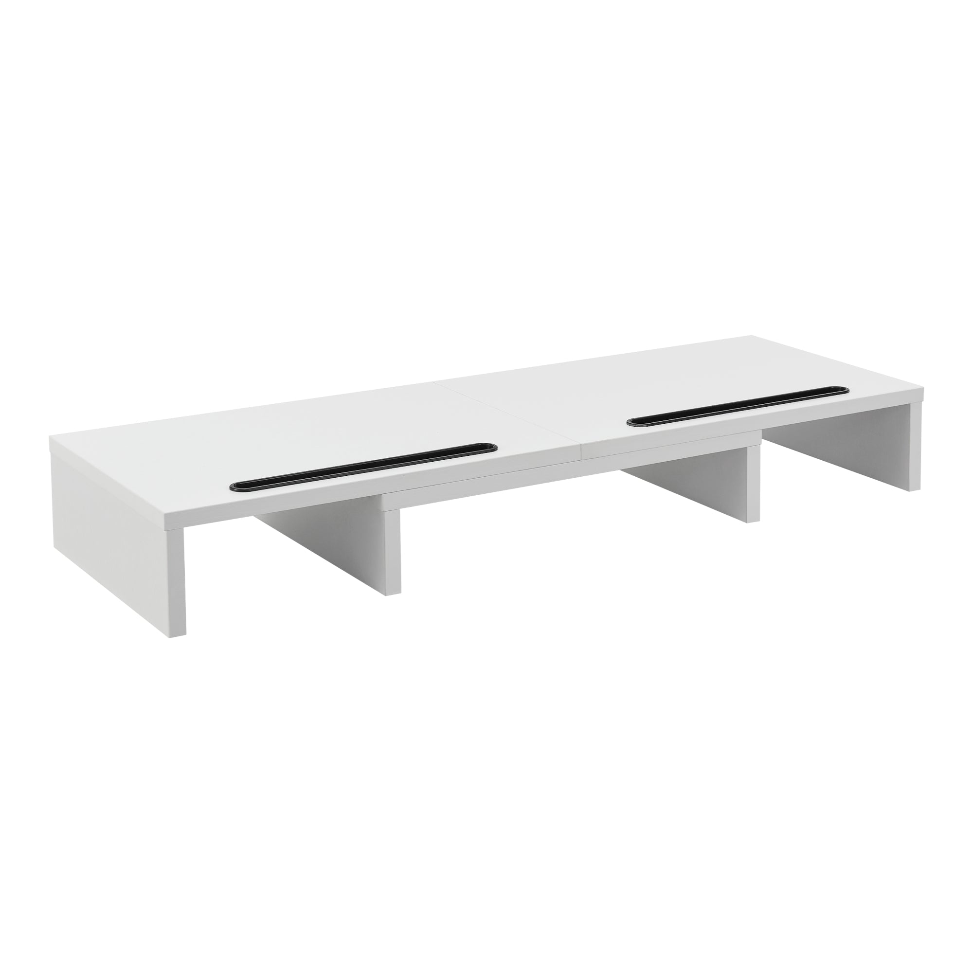 Supporto di Rialzo Monitor 'Vilppula' Base a Lunghezza Regolabile 79 - 111 cm - Bianco [en.casa]