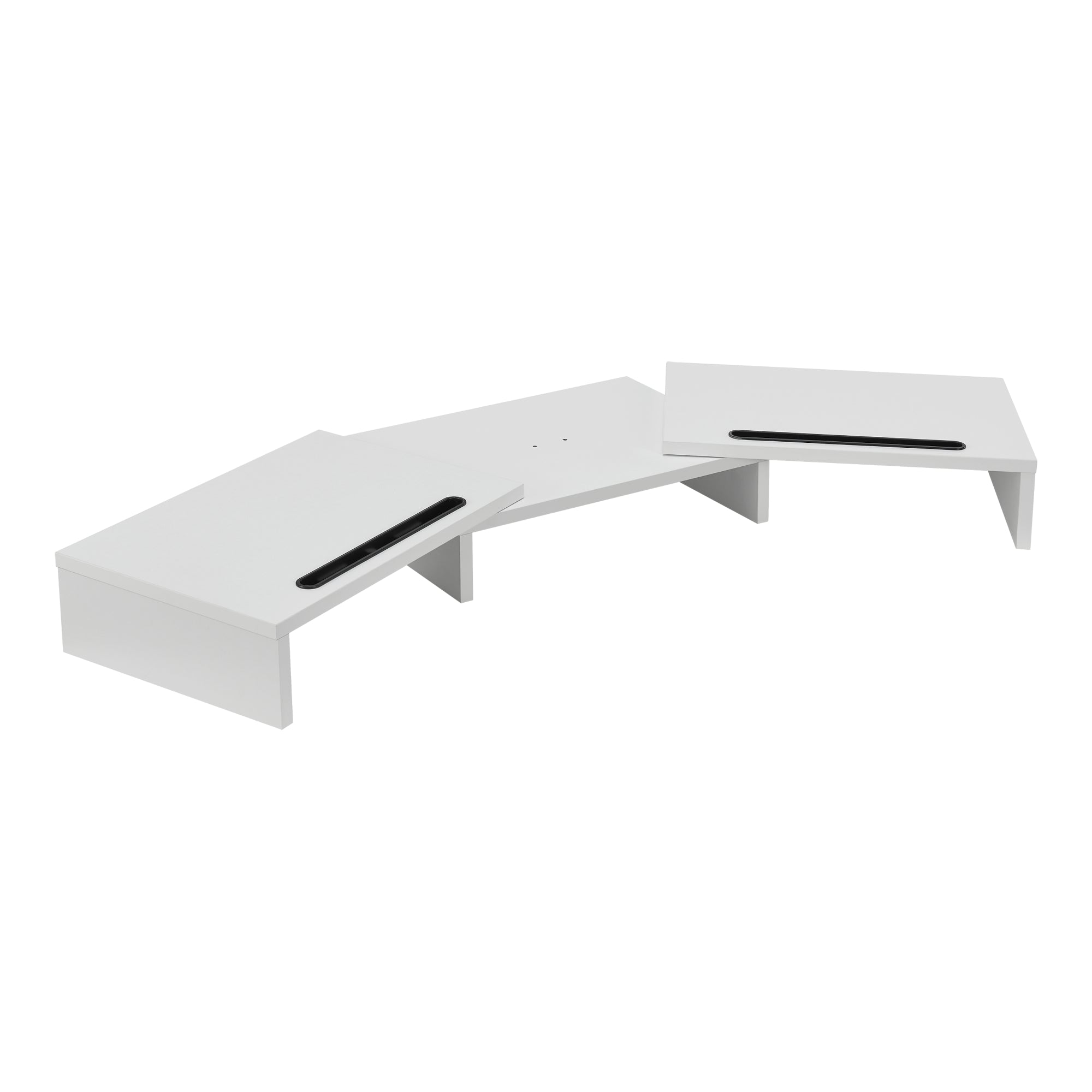 Supporto di Rialzo Monitor 'Vilppula' Base a Lunghezza Regolabile 79 - 111 cm - Bianco [en.casa]