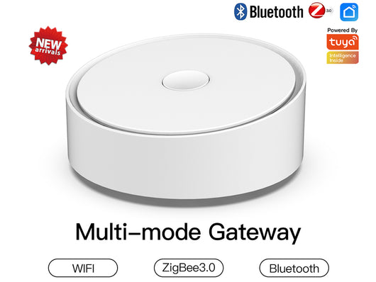 Multi Mode Gateway ZigBee 3.0 WiFI 2.4G Bluetooth Mesh 3 In 1 Con APP Tuya Smart Life Rotondo Elegante