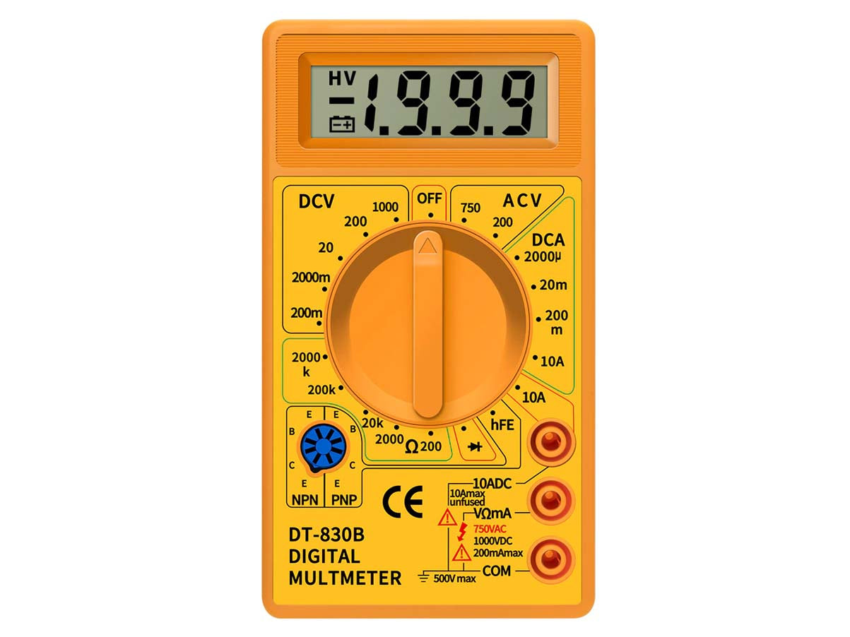 Multimetro Digitale Voltmetro Amperometro Ohm Tester DT830B