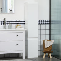 Mobile a Colonna Bagno 30x28x152,5 cm in Legno truciolare Bianco