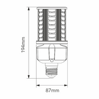 Lampadina led obo e27 27 watt luce bianco fredda 5000k ip64