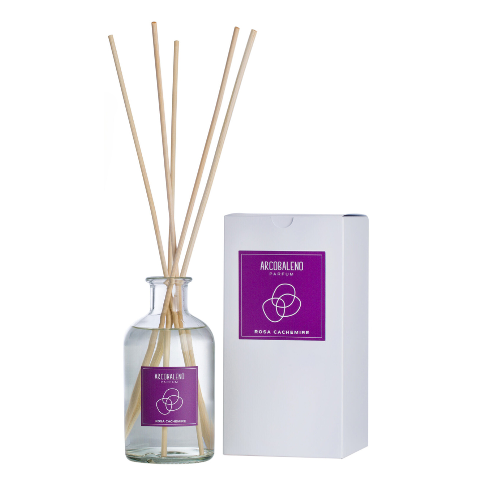 Diffusore ambiente bastoncini fragranza intensa aroma casa profumo regalo 500 ml *** fragranza rosa cachemire, confez...