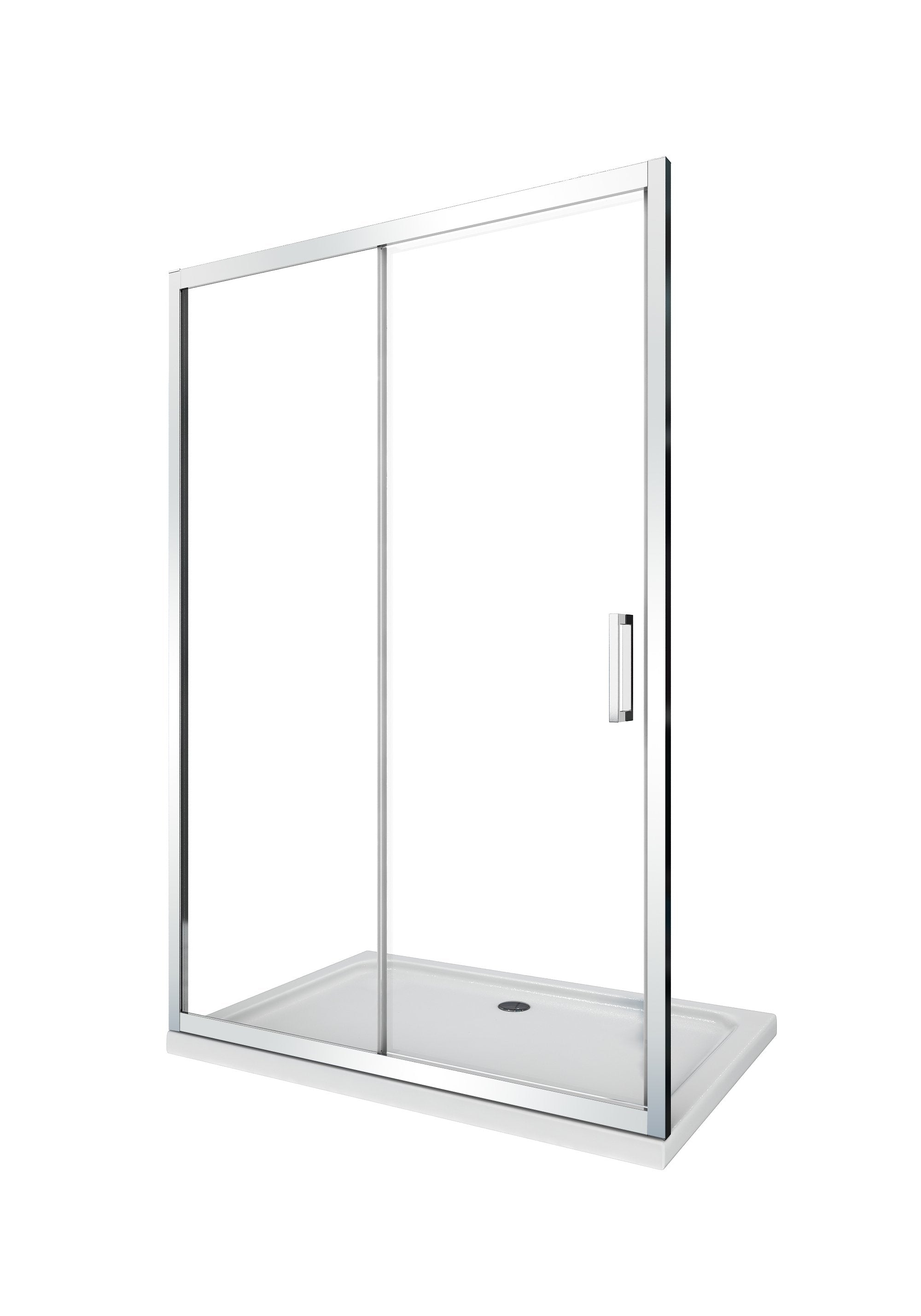 Porta doccia vetro 6 mm per installazione in nicchia Altezza 190 cm installazione reversibile cm 165-170  