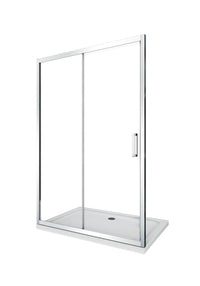 Porta doccia vetro 6 mm per installazione in nicchia Altezza 190 cm installazione reversibile cm 145-150  