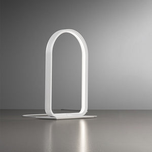 Lumetto Moderno Nicole Alluminio Bianco Satinato E Silicone Bianco Led 12W