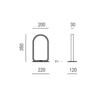 Lumetto Moderno Nicole Alluminio Bianco Satinato E Silicone Bianco Led 12W