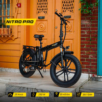 Fat-Bike Bicicletta Elettrica Pieghevole 36V a Pedalata Assistita 20” 250W SkyJet NitroPro Grigia