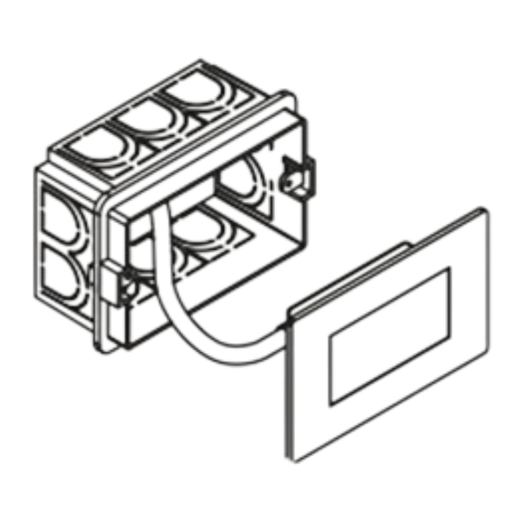 Segnapasso bianco led incasso cassetta 503 rettangolare 3 watt luce regolabile