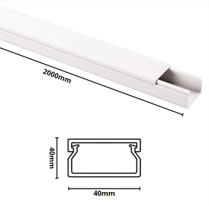 Canale bianco portacavi pvc rigido autoestinguente 40x40mm barra 2 metri