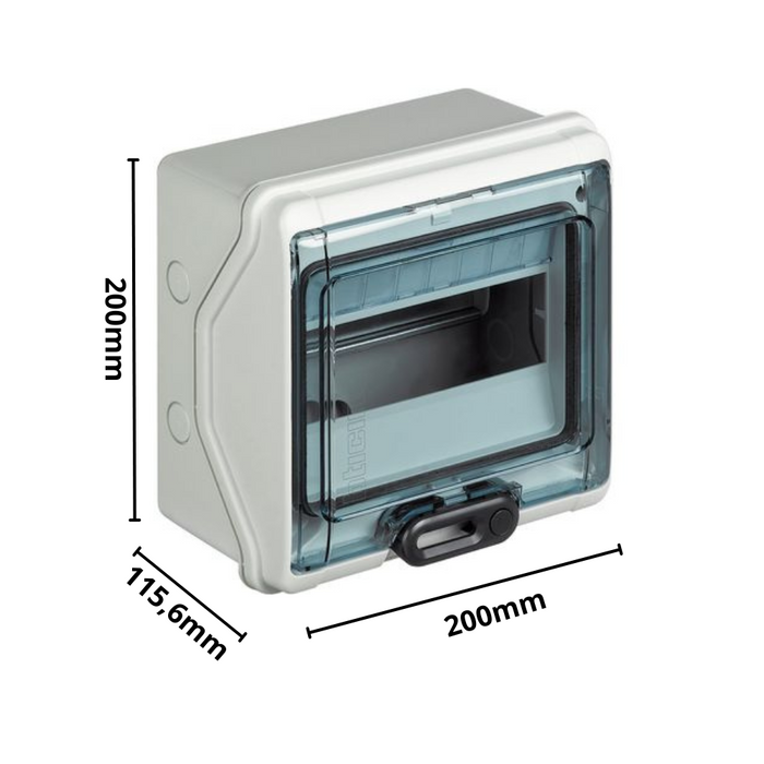 Bticino idroboard centralino parete esterno grigio resina ip65 numero posti 8 moduli
