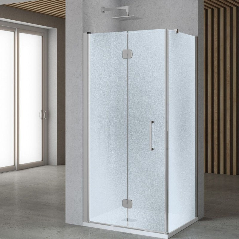 Lato fisso per porta pieghevole edera lf110t 6 millimetri chrome ix box shower *** misure 97-100xh195 cm stampato, co...